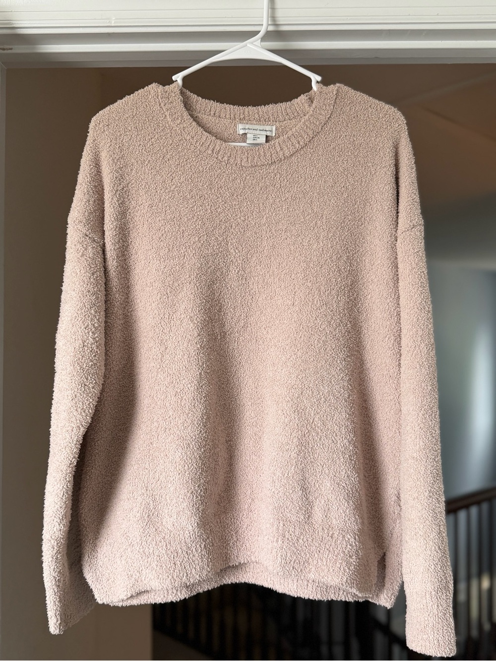 Cupcakes and Cashmere Blush Pink Bouclé Cozy Sweater Women’s Large